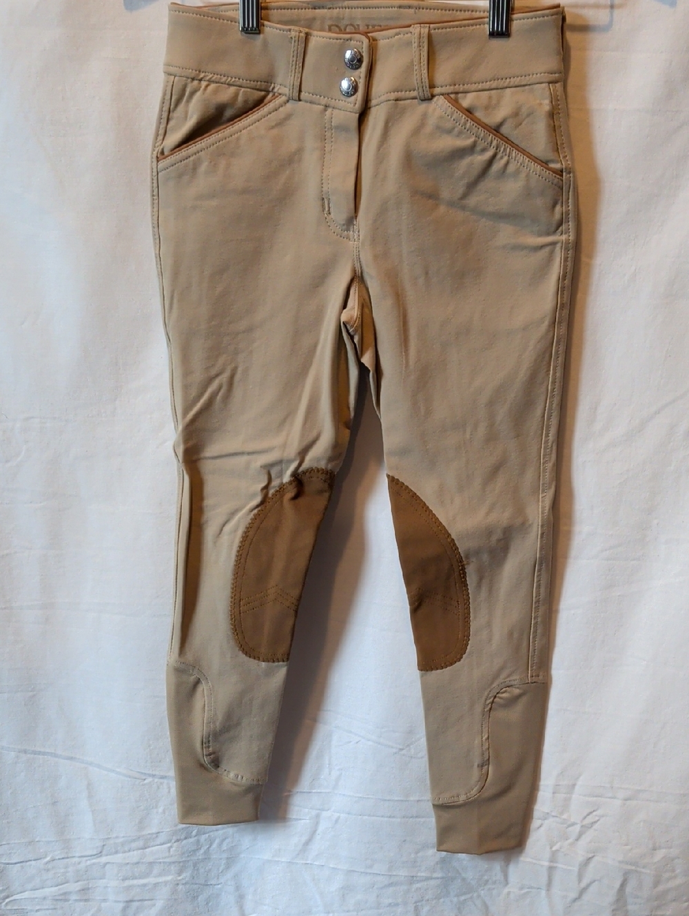 Girls Size 12 Tan Riding Breeches with Knee Patches